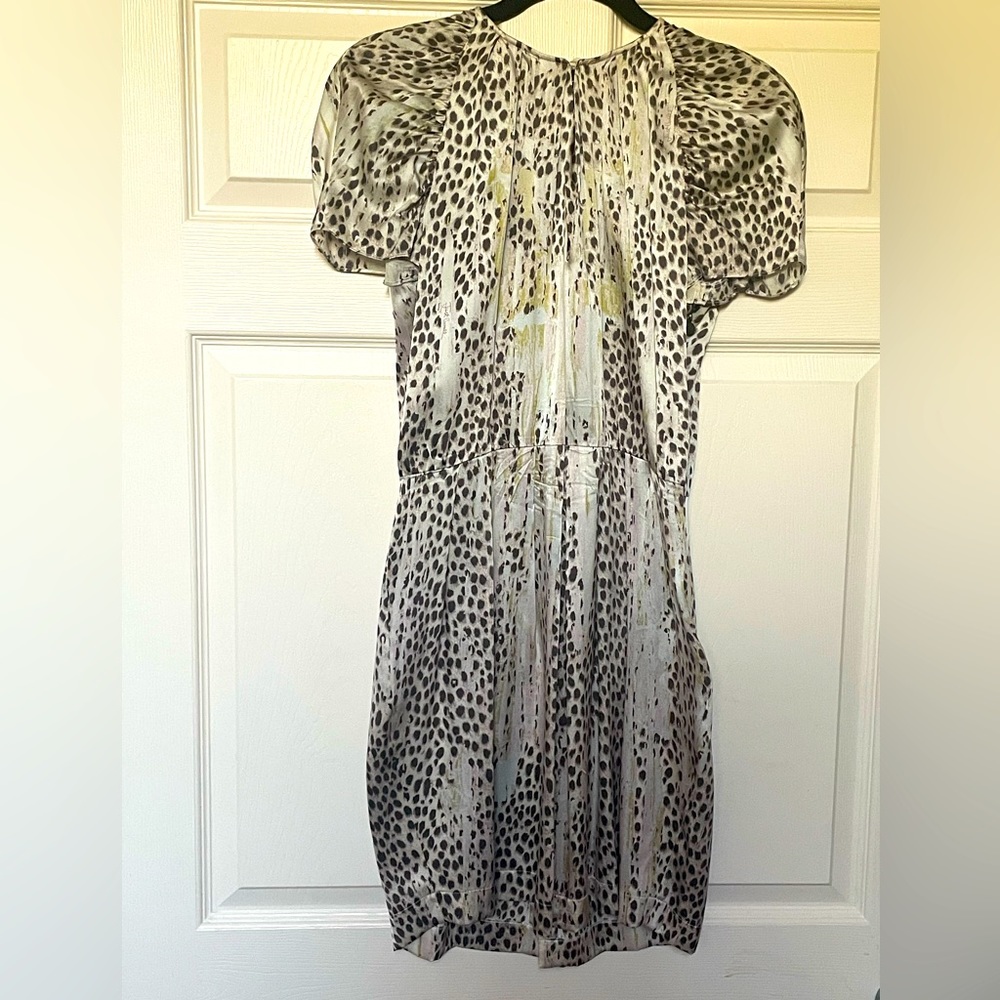 Roberto Cavalli Silk Leopard Print Mini Dress